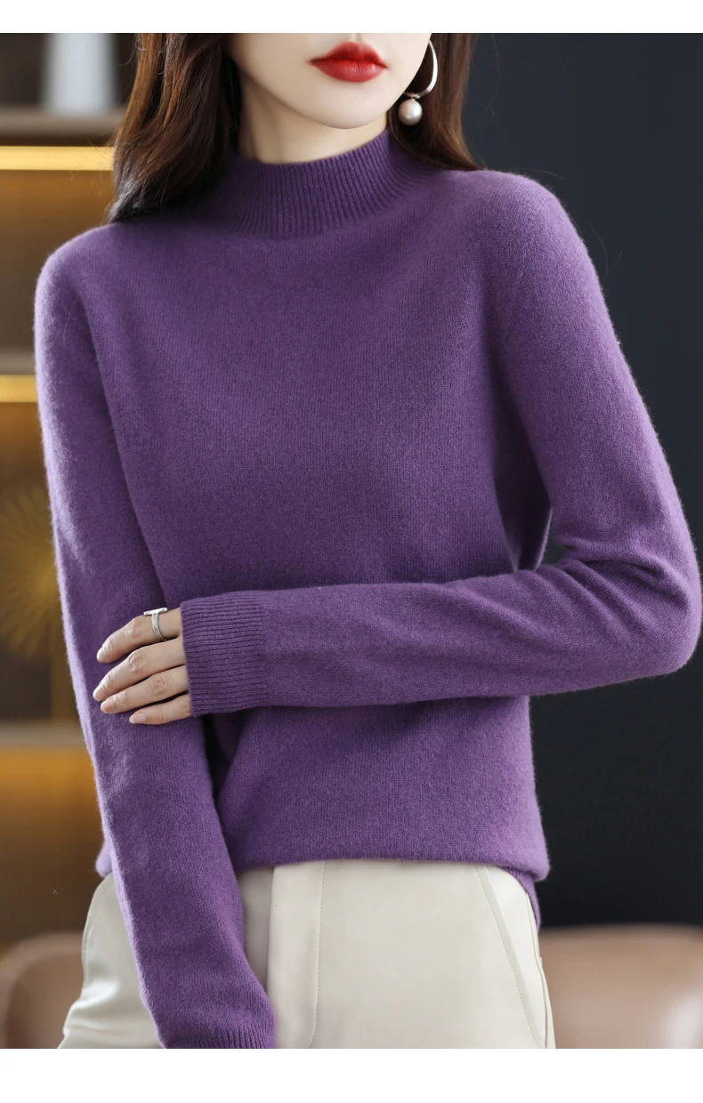 Mock Neck Winter Pullover — Image 18