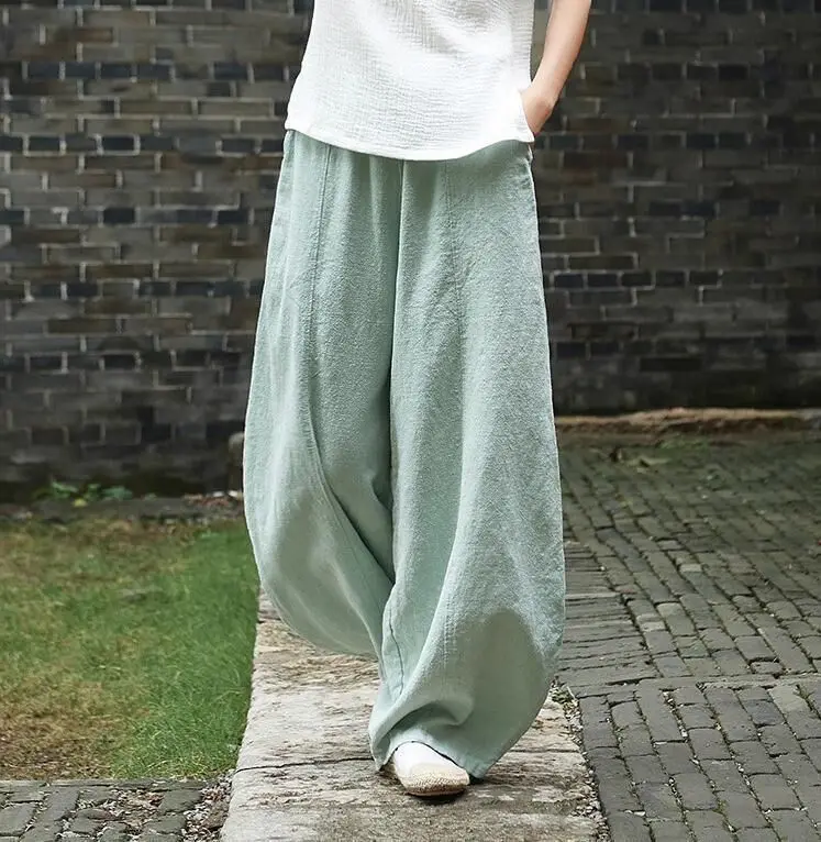 Vintage Cotton Wide-Leg Pants — Image 13