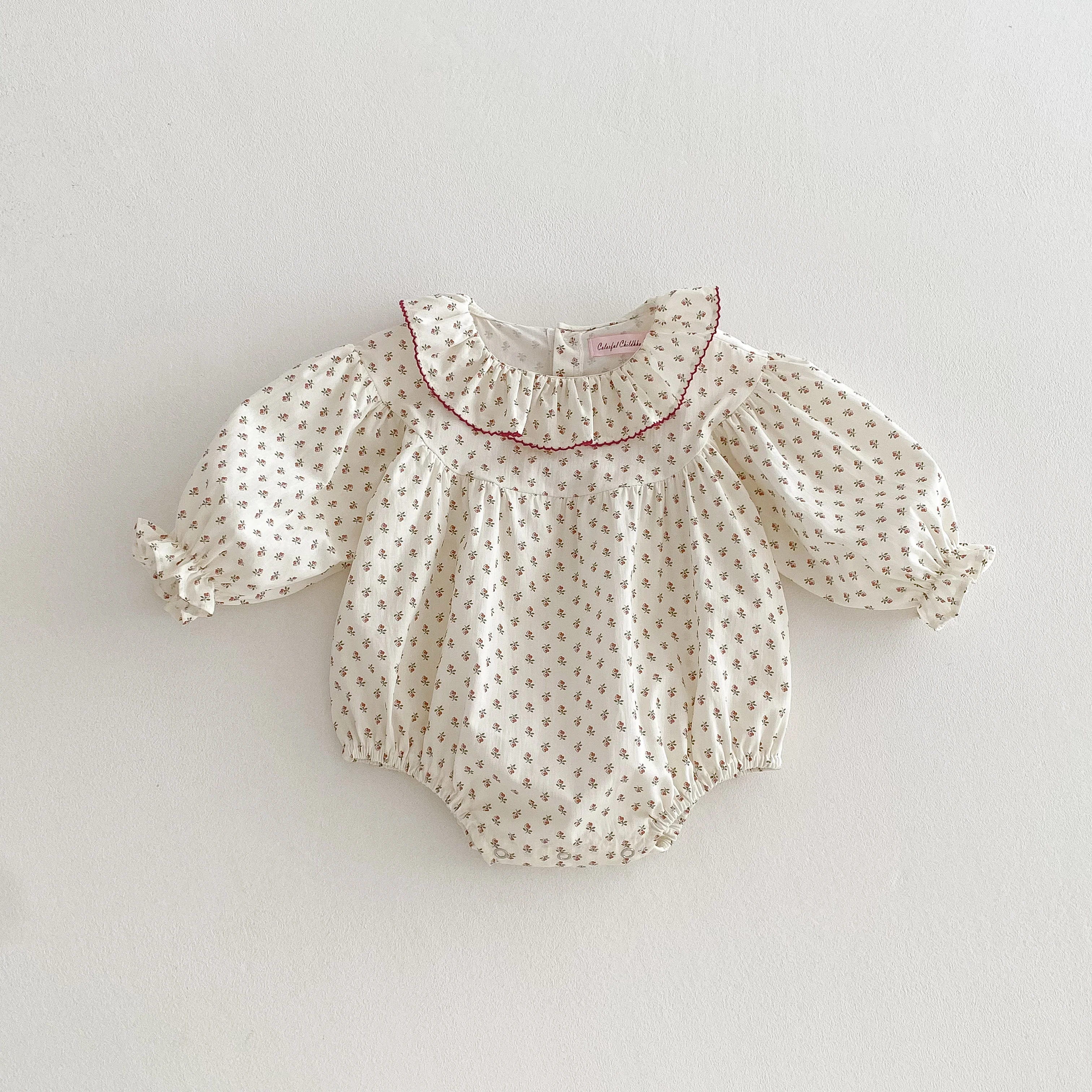 Baby Floral Long Sleeve Romper — Image 8