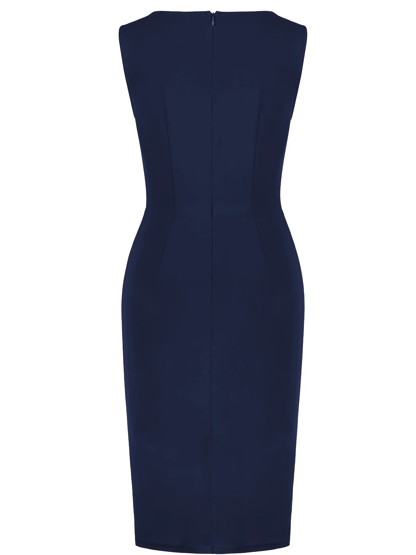 Vintage Sleeveless Round Neck Formal Dress — Image 14