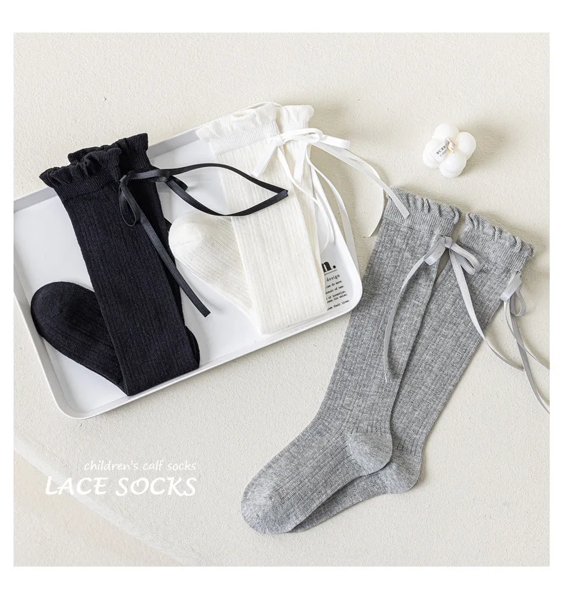Girls' Mesh Summer Long Socks — Image 4