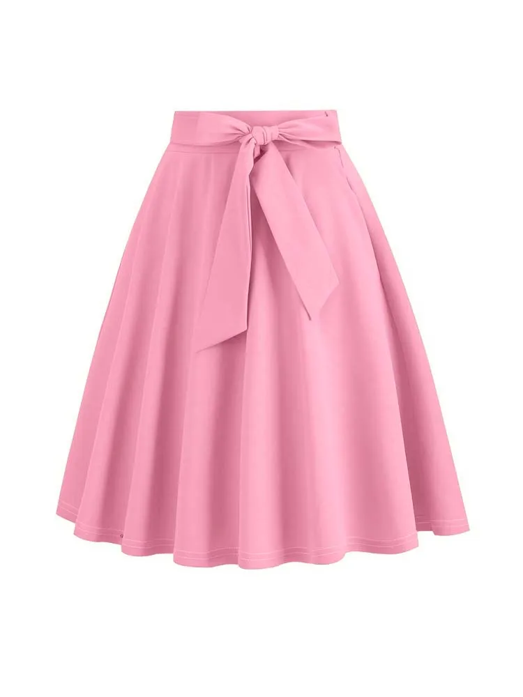 Vintage Solid Midi Skirt — Image 5
