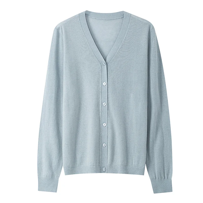Wool V-Neck Cardigan — Image 18