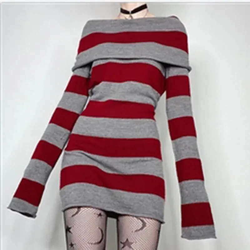 Bodycon Striped Mini Dress — Image 5