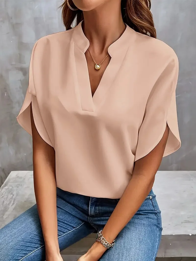 Casual Solid Summer Blouse — Image 17