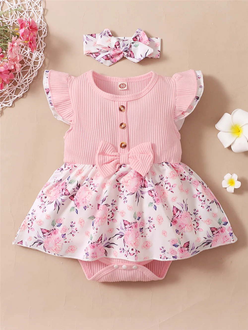 Newborn 2-Piece Floral Summer Set