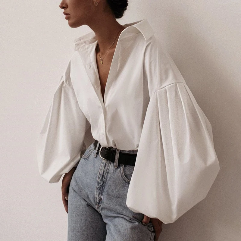 Elegant Long Sleeve Autumn Blouse — Image 2