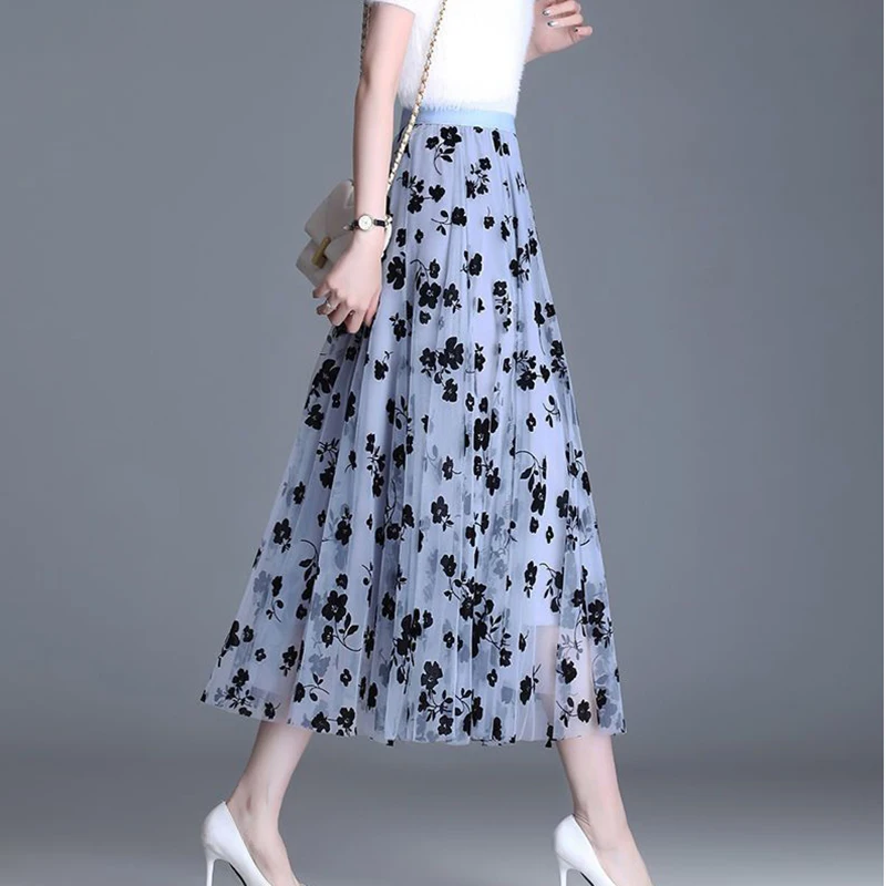 Korean-Style Loose Floral Skirt — Image 17