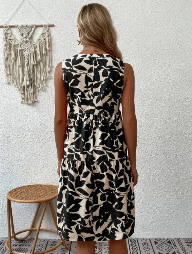 Boho Sleeveless V-Neck Summer Mini Dress — Image 23