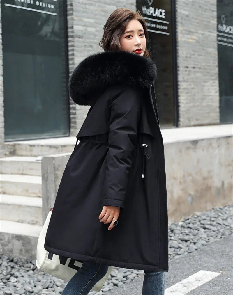 Korean-Style Loose Hooded Winter Jacket — Image 7