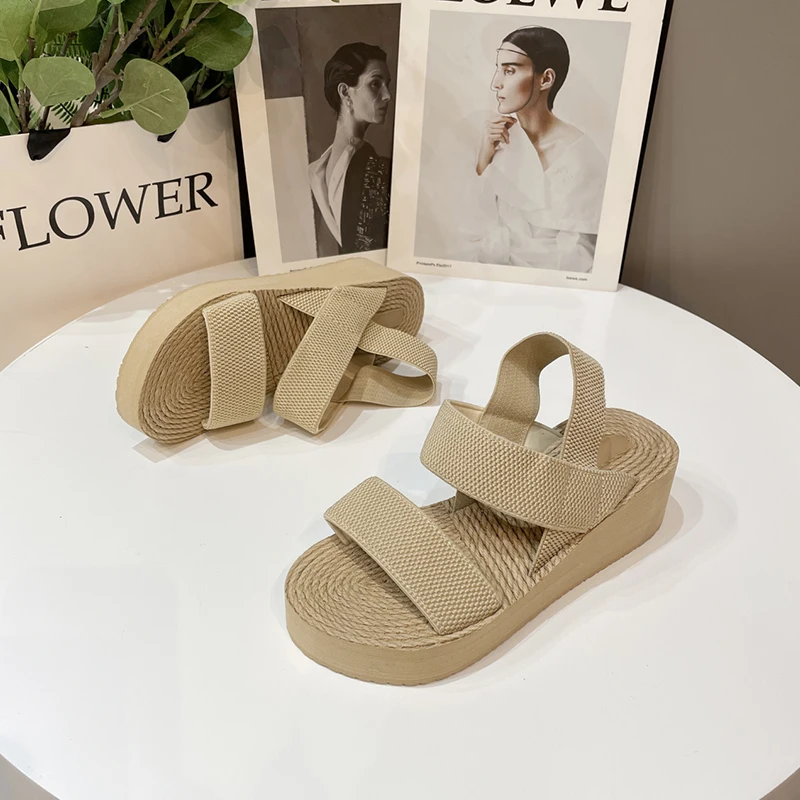 Minimalist Wedge Summer Sandals — Image 6