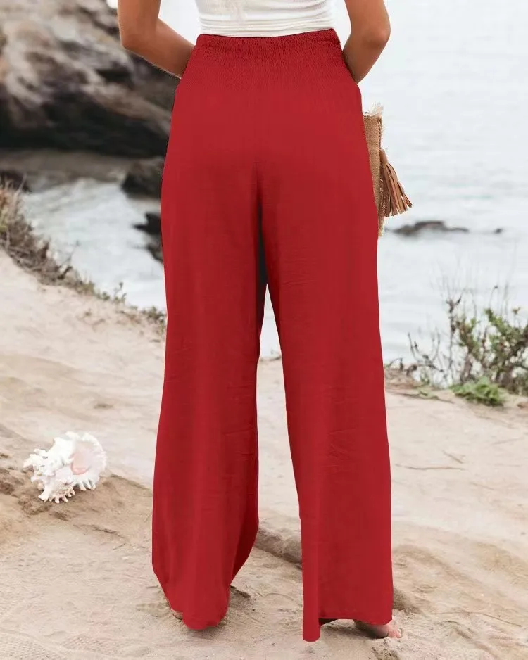Casual Beach Pants with Drawstring — Image 12