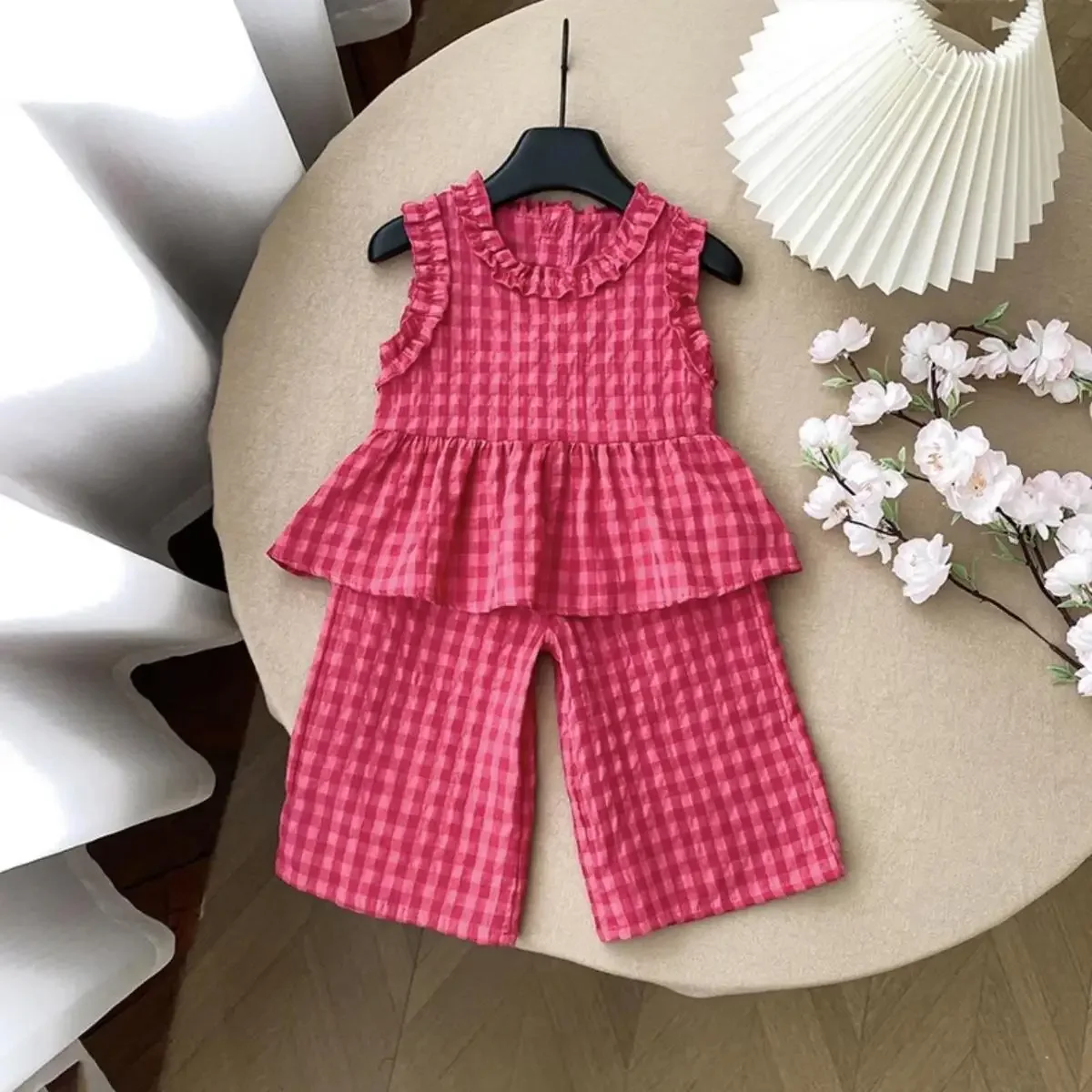 Baby 2-Piece Vintage Plaid Sleeveless Set — Image 8