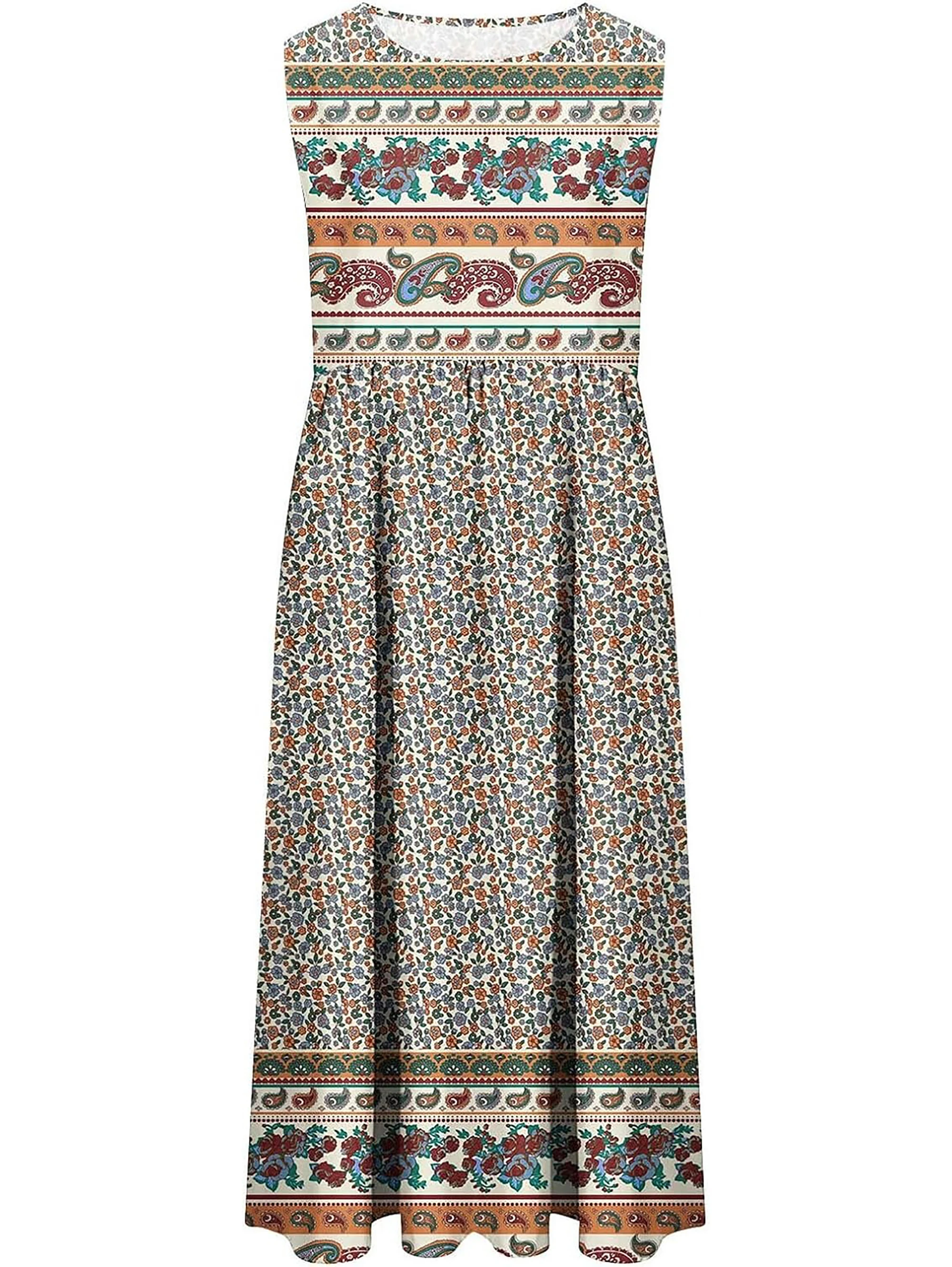 Boho Floral Sleeveless Summer Dress — Image 15