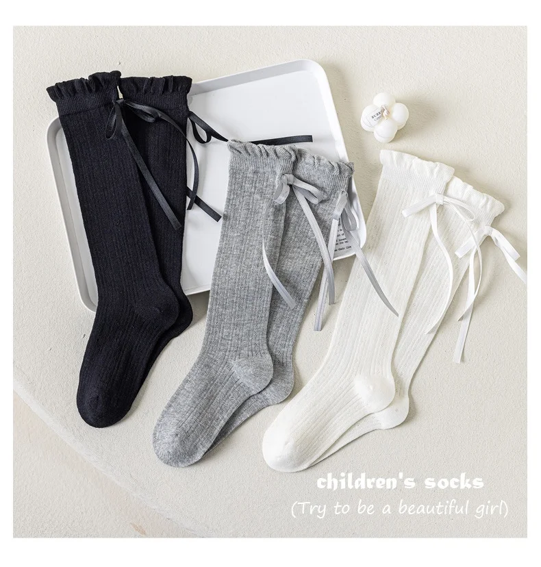 Girls' Mesh Summer Long Socks — Image 2