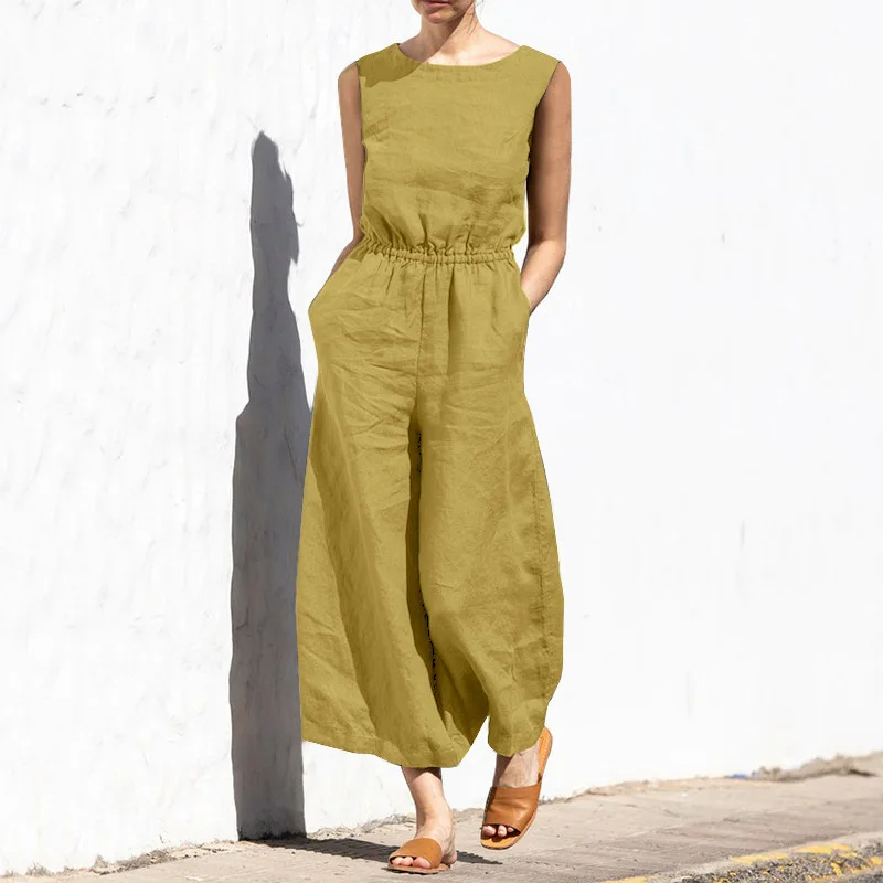 Solid Sleeveless Jumpsuit — Image 14