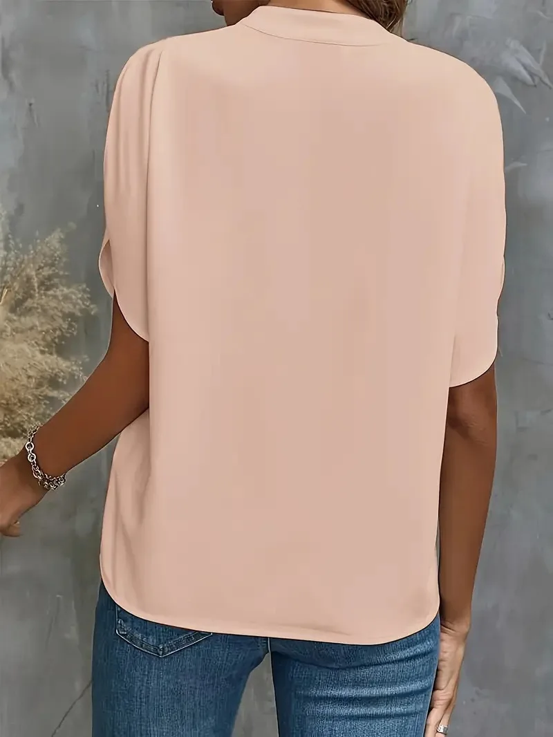 Casual Solid Summer Blouse — Image 18