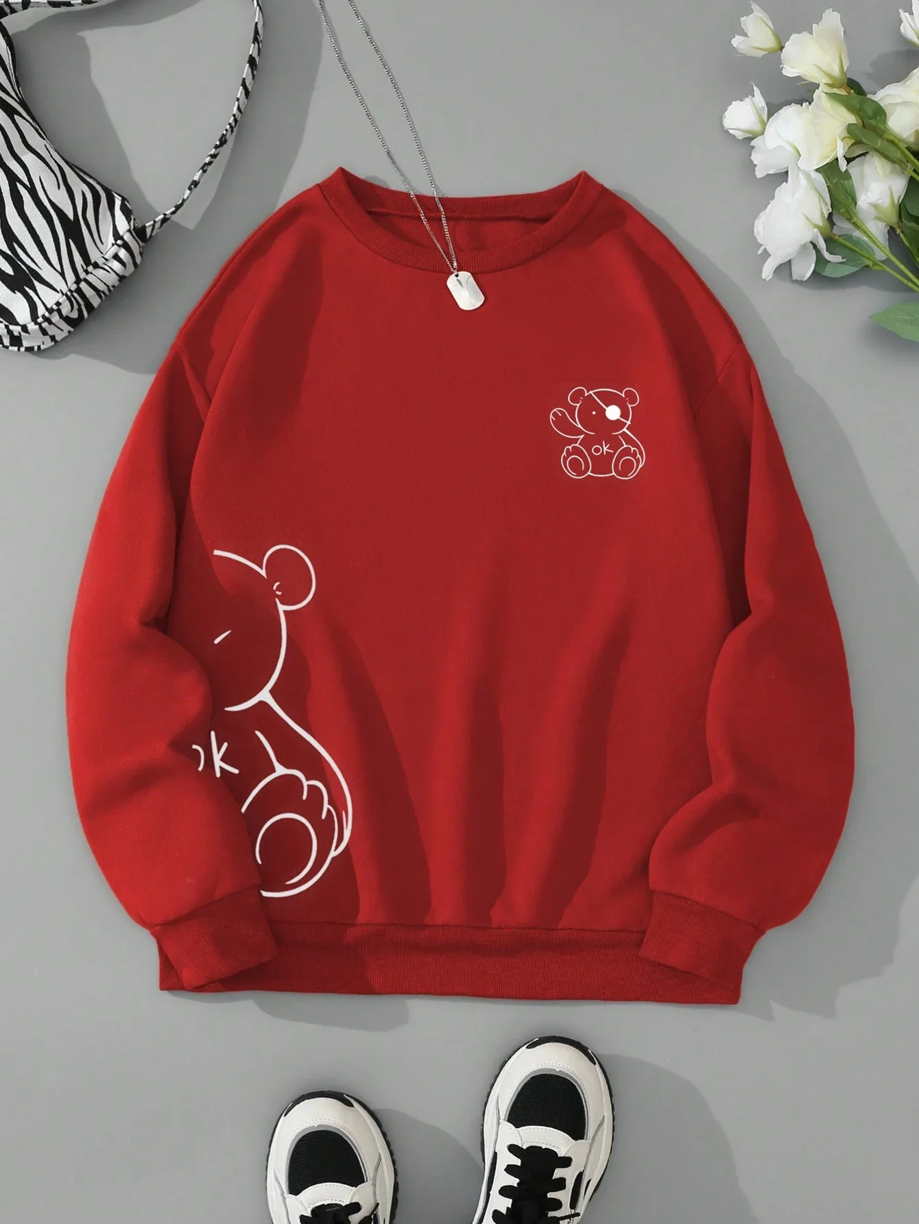 Vintage Loose Warm Hoodie — Image 14