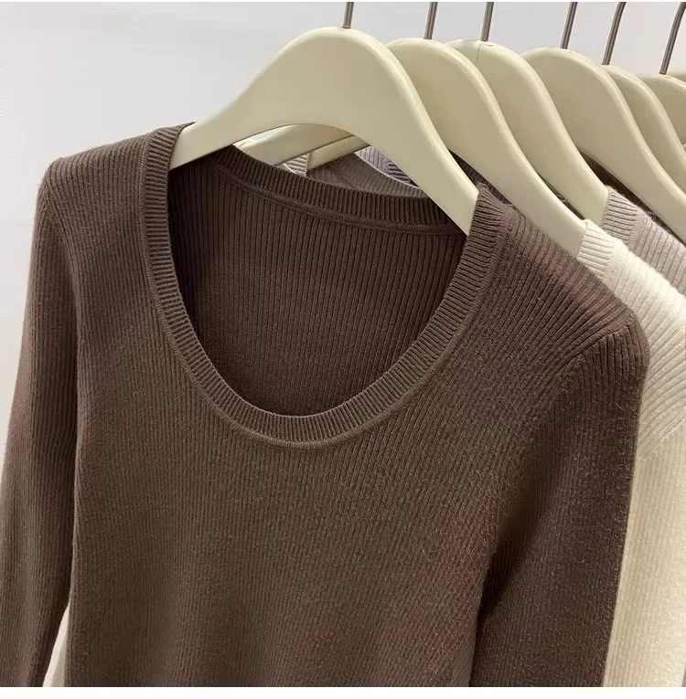 Solid Knitted Pullover — Image 16