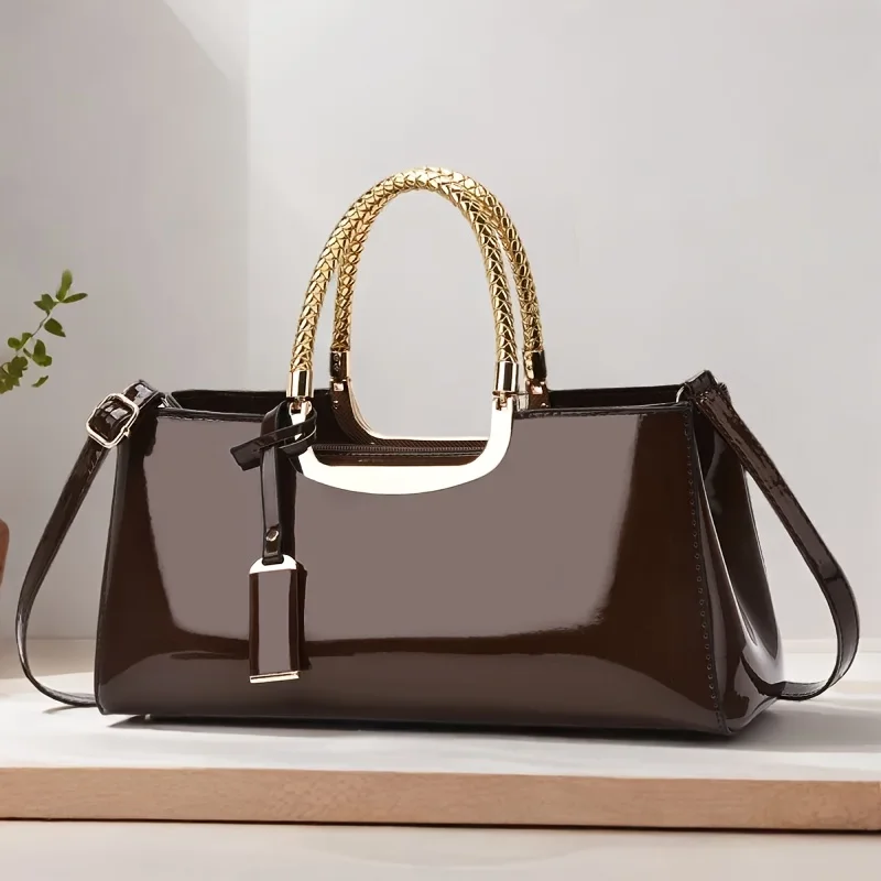 Faux Leather Handbag — Image 4