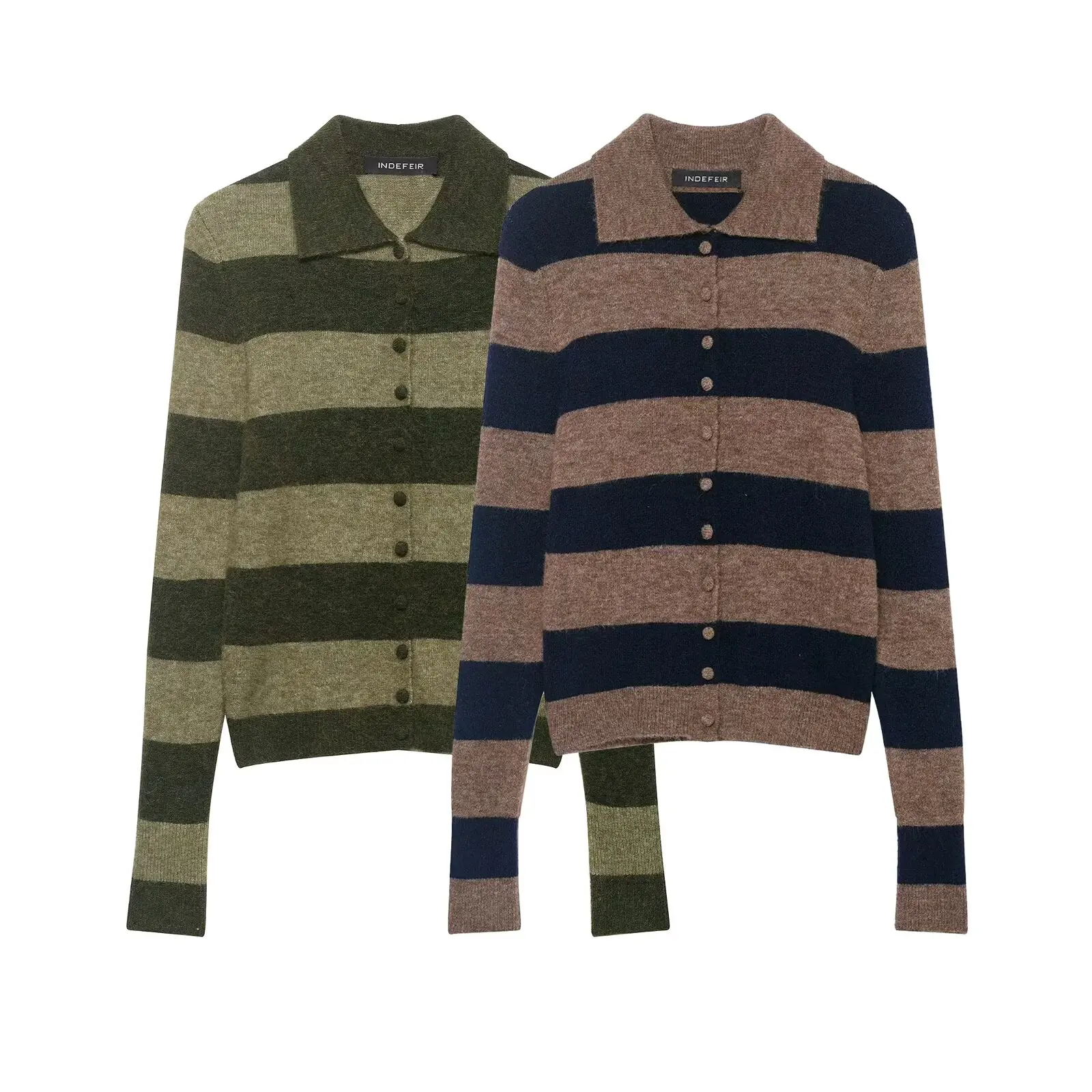 Striped Knitted Cardigan — Image 2