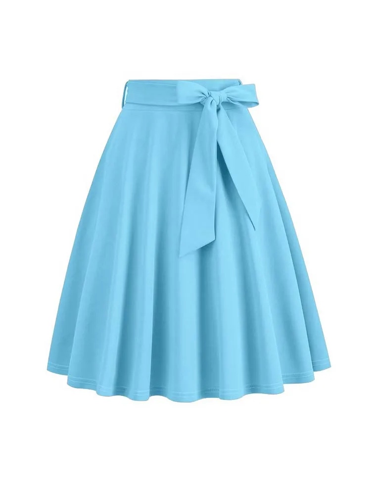 Vintage Solid Midi Skirt — Image 3