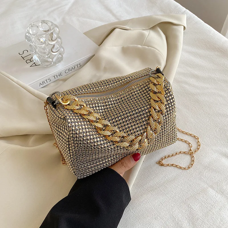 Rhinestone Purse with Chain — Image 20