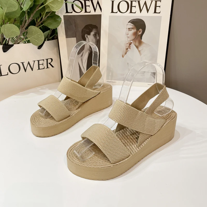 Minimalist Wedge Summer Sandals — Image 7