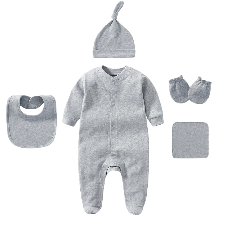 Baby 5-Piece Solid Cotton Set — Image 8