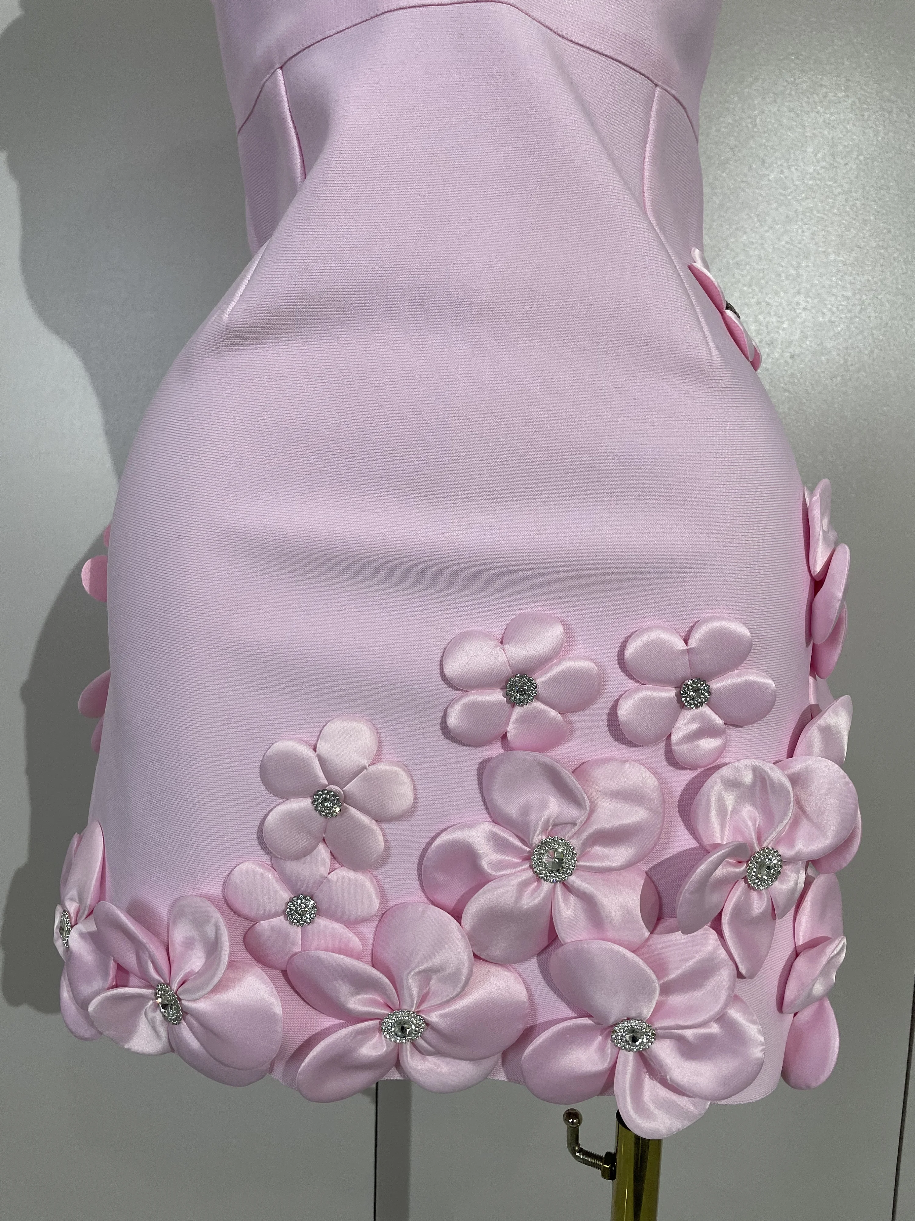 Crystal Sleeveless V-Neck Evening Gown — Image 17