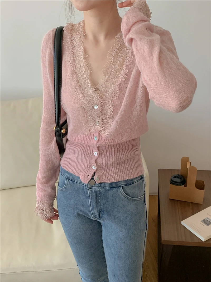 Vintage Lace Knitted Cardigan — Image 23