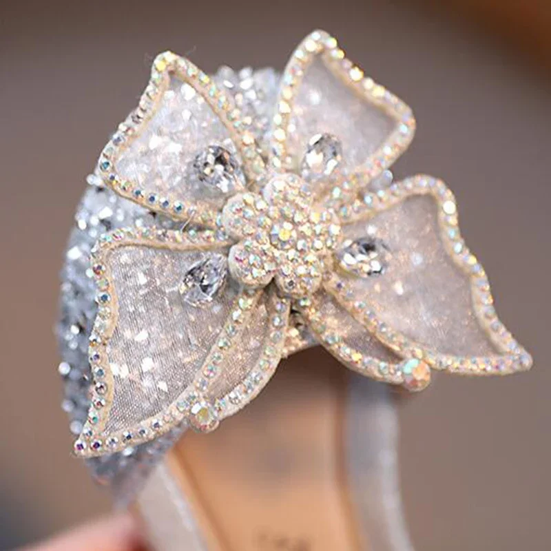 Girls' Rhinestone Summer Sandals with Bow — Image 11