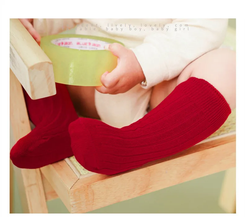 Baby Striped Cotton Long Socks — Image 2