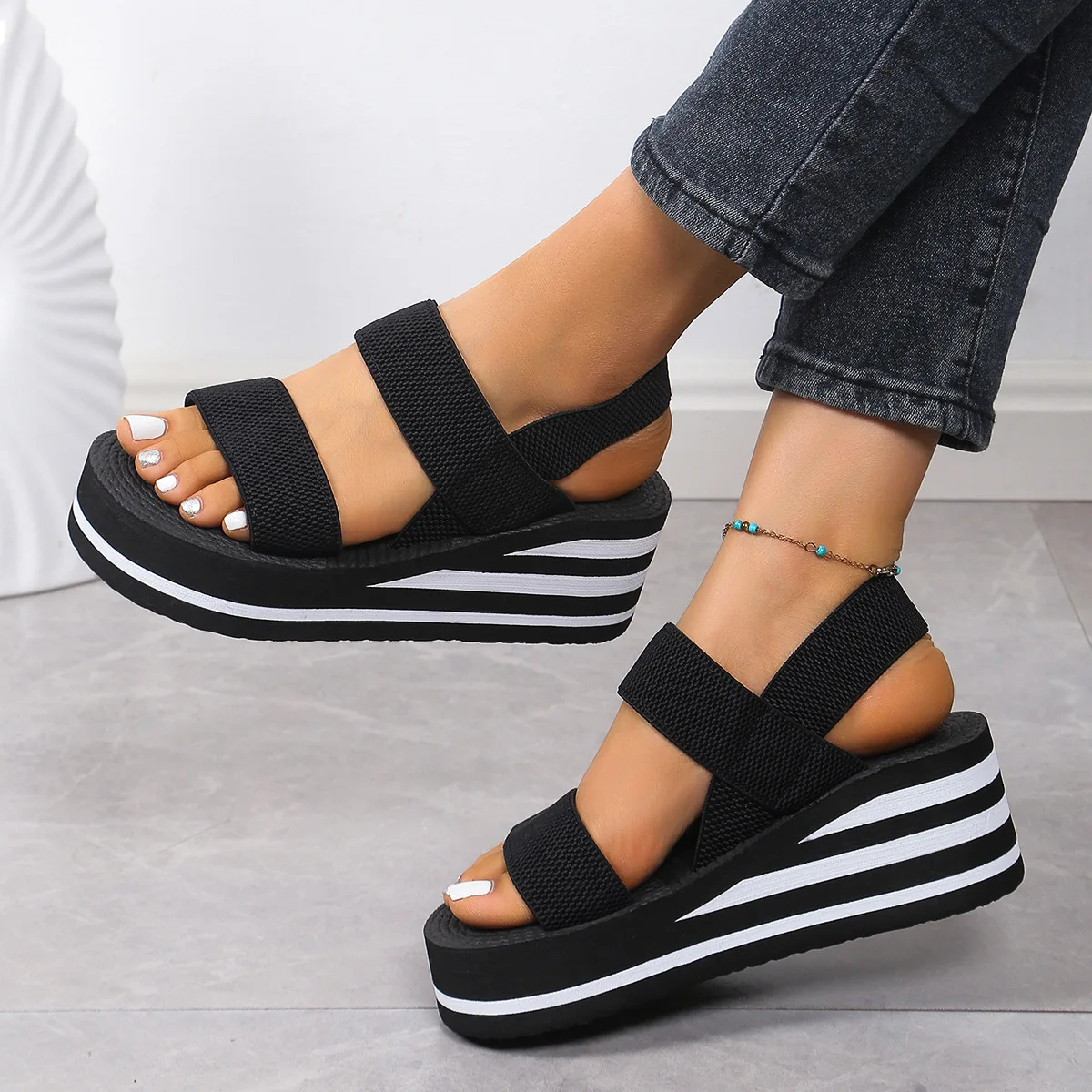 Thick Platform Open-Toe Sandals — Image 6