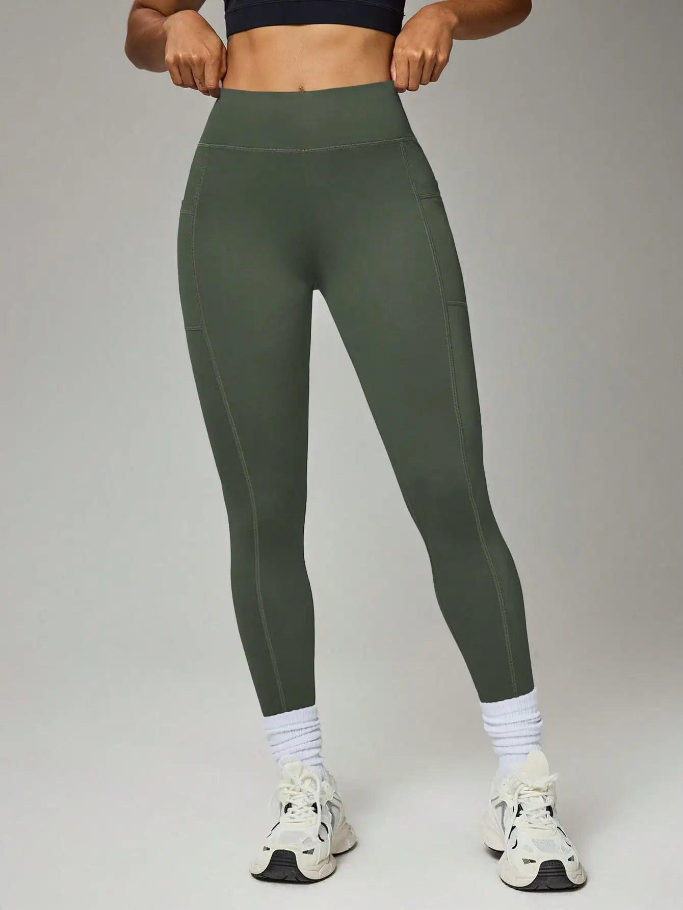 High Waist Yoga Leggings with Pockets — Image 5