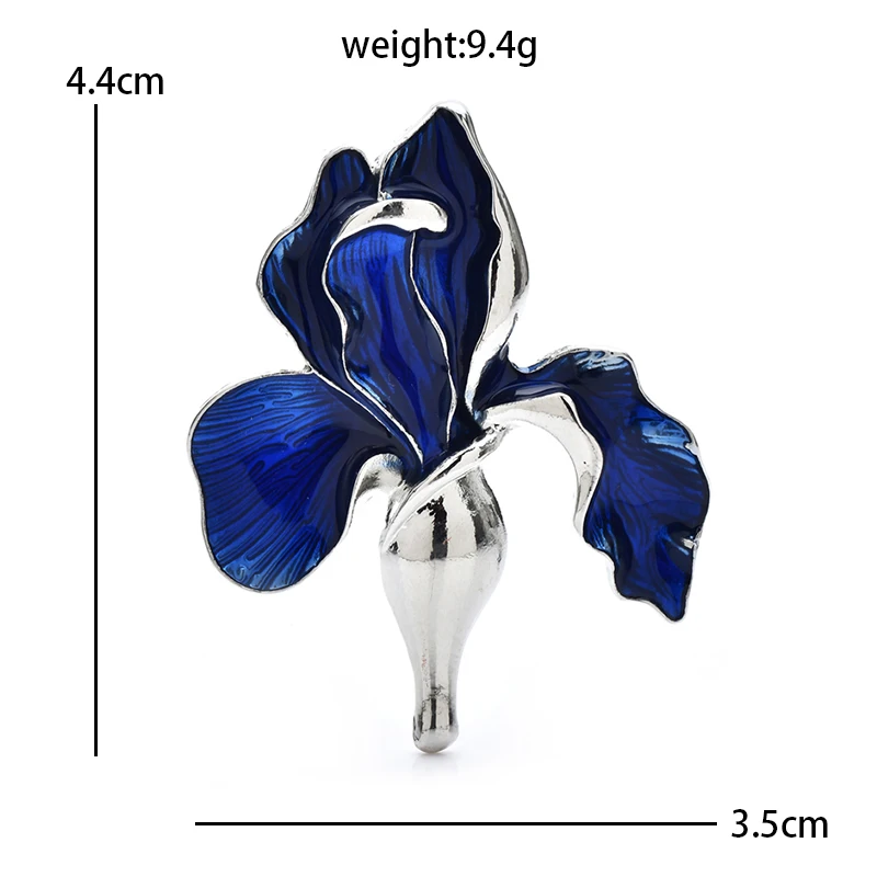 Enamel Orchid Brooch — Image 4