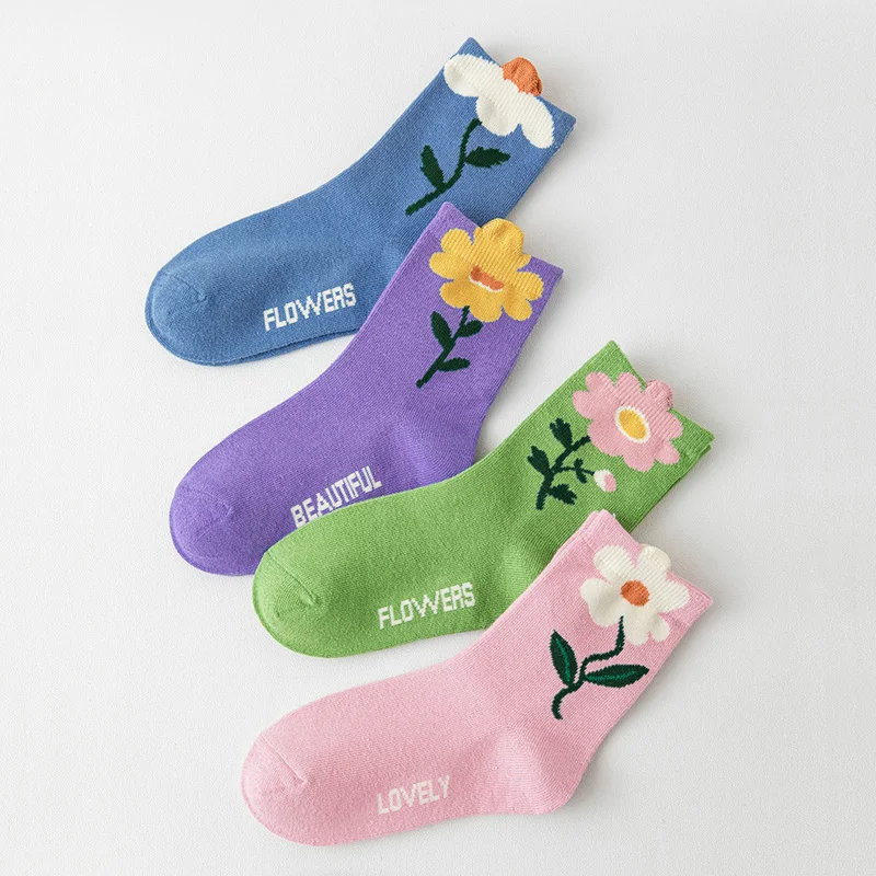 Girls' Floral Socks — Image 3