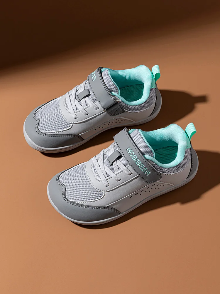 Kids' Minimalist Faux Leather Mesh Sneakers — Image 15