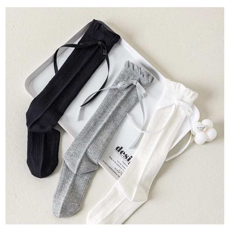 Girls' Mesh Summer Long Socks — Image 3