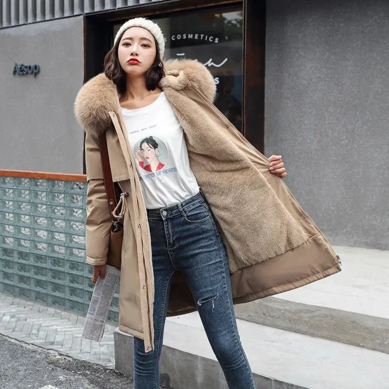 Korean-Style Loose Hooded Winter Jacket — Image 12
