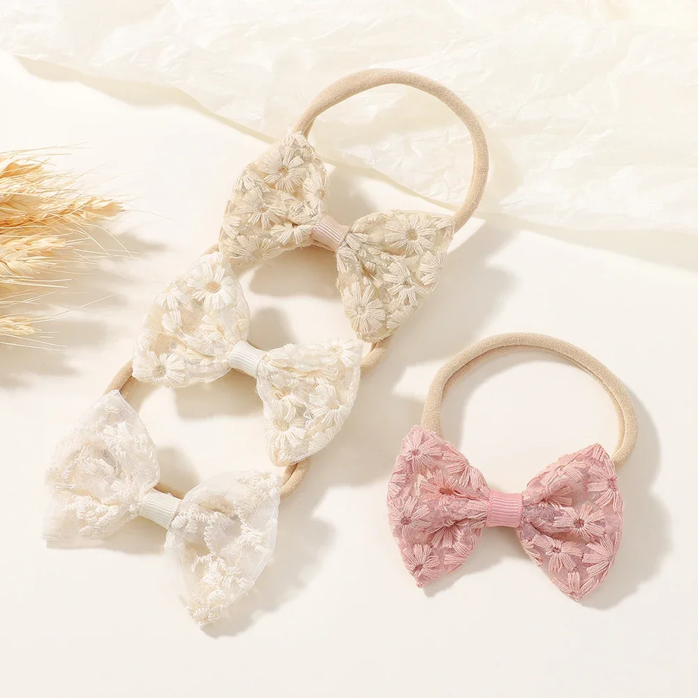 Newborn 4-Piece Embroidered Headband Set — Image 10