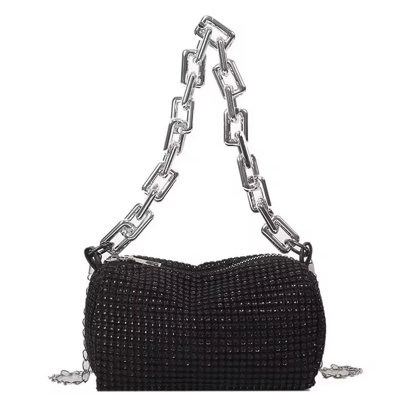 Rhinestone Purse with Chain — Image 22