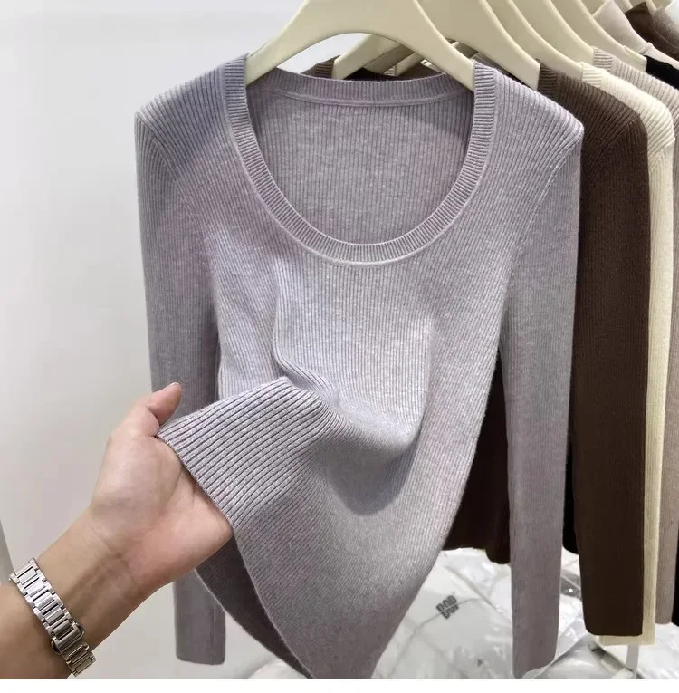 Solid Knitted Pullover — Image 18