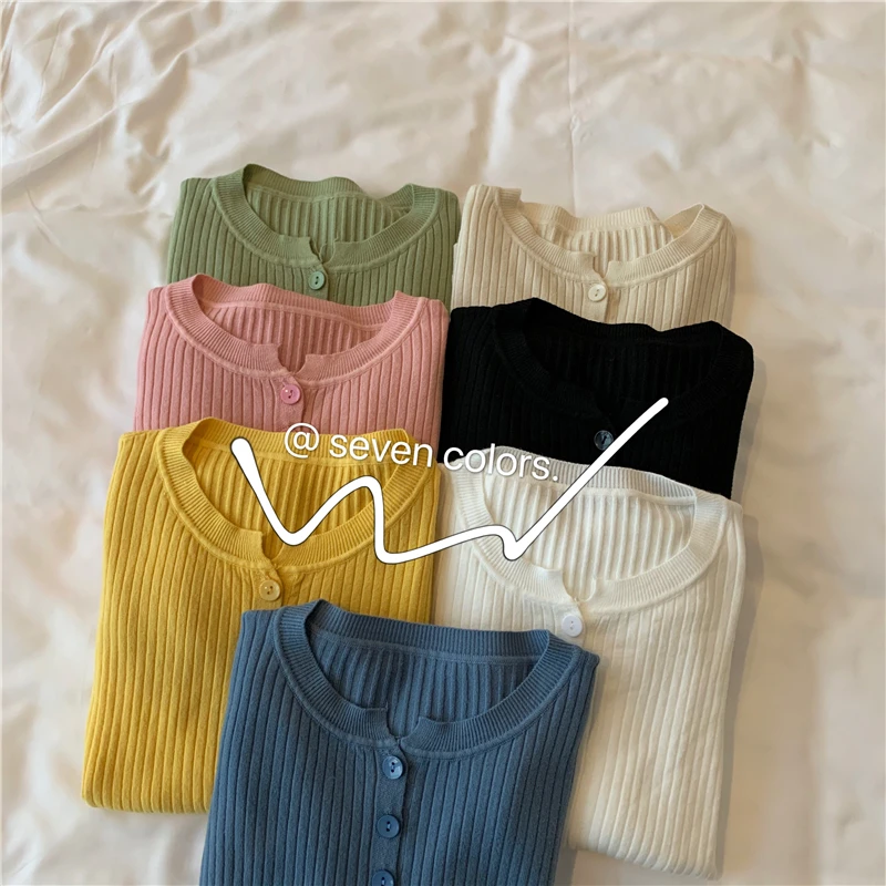 Knitted Sweater with Buttons — Image 2