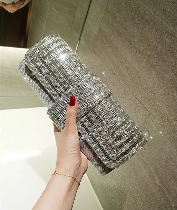 Crystal Clutch with Chain — Image 3