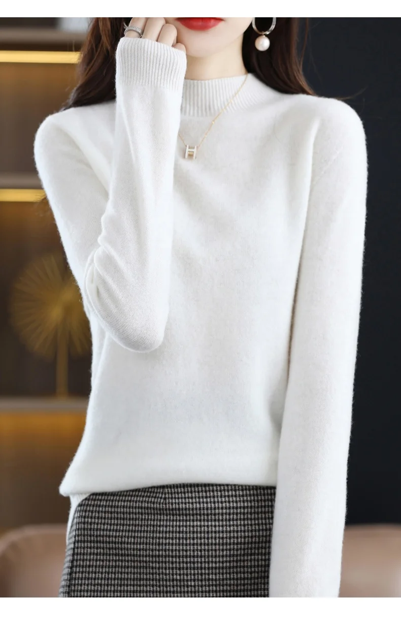 Mock Neck Winter Pullover — Image 26