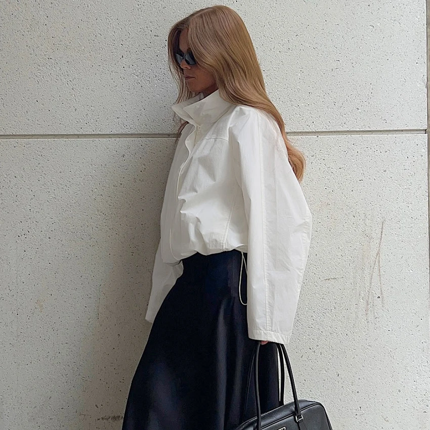 Turtleneck Autumn Jacket with Zipper — Image 28
