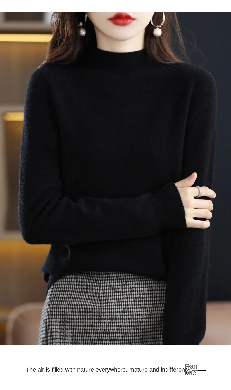 Mock Neck Winter Pullover — Image 33