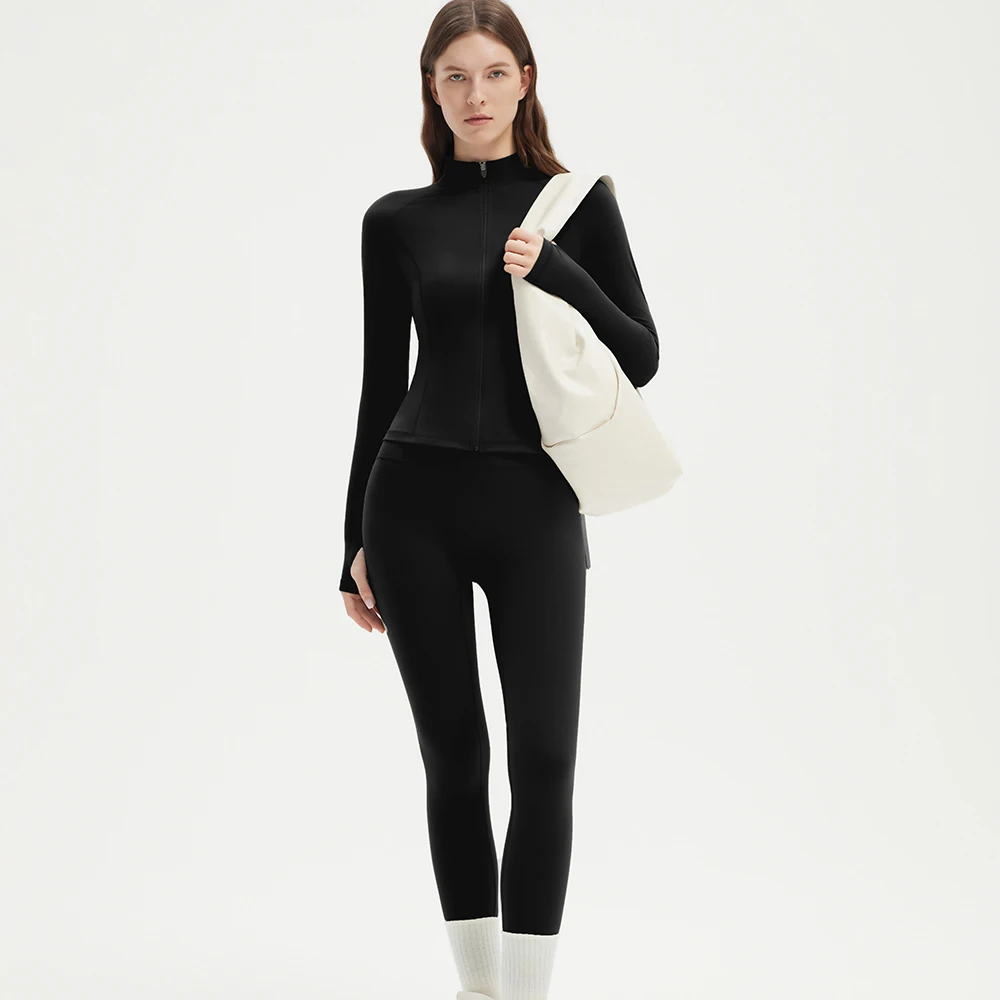 Solid Long Sleeve Set with Zipper — Image 6