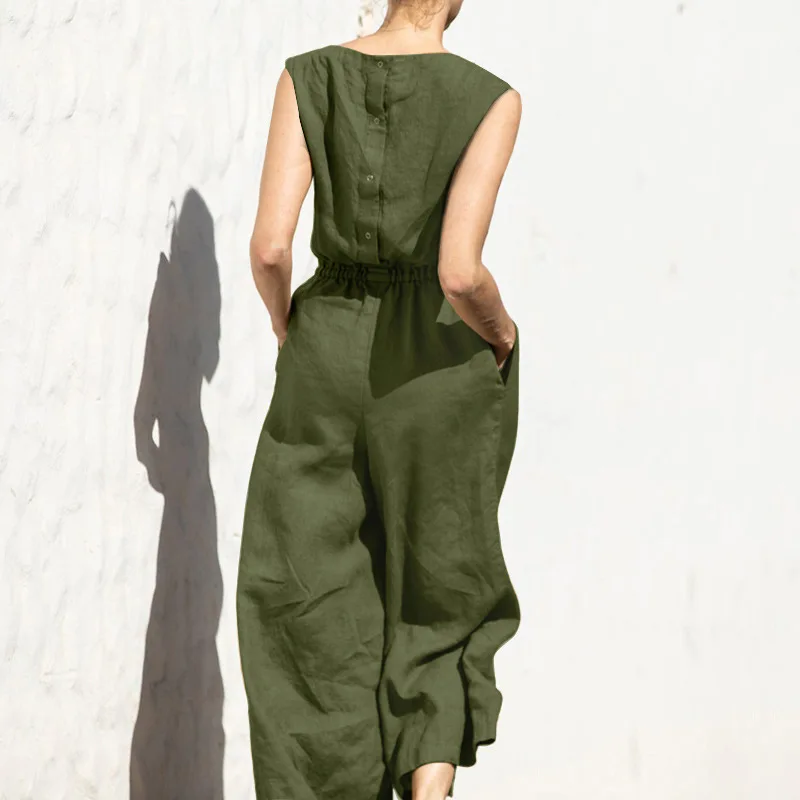 Solid Sleeveless Jumpsuit — Image 11